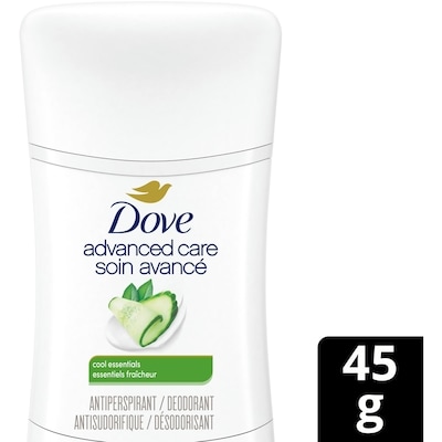Dove Soin Avancé Antisudorifique Essentiels Fraîcheur 45 g, 11,11 $/100g