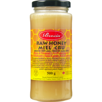 Brosia Raw Honey 500 g, $1.80/100g
