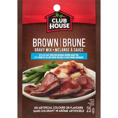 Club House Brown, 25% Less Salt Gravy Mix 25 g, $5.96/100g