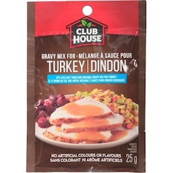 Club House Turkey, 25% Less Salt Gravy Mix 25 g, $5.96/100g
