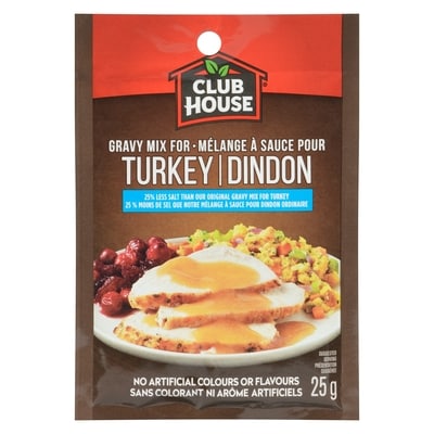 Club House Mélange Á Sauce Pour Dindon, Moins De Sel 25 g, 9,96 $/100g