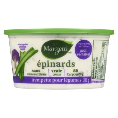 Trempette aux épinards pour légumes