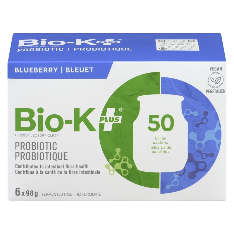 Bio-K+ Organic Rice, Blueberry 6-Pack
