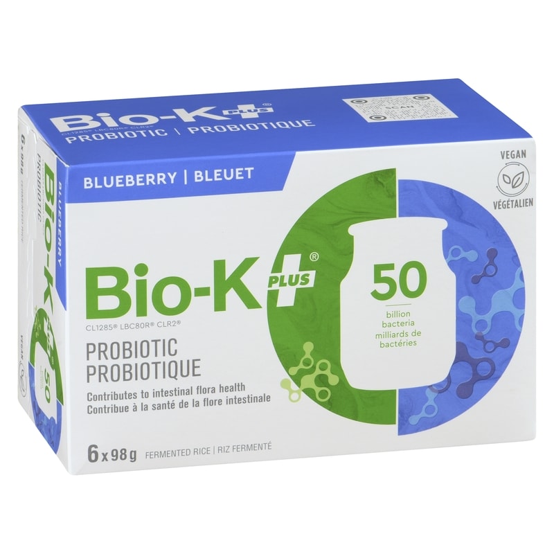 Bio-K+ Organic Rice, Blueberry 6-Pack