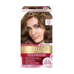 Excellence Crème Hair Dye, Permanent Hair Color F3 Golden Brown