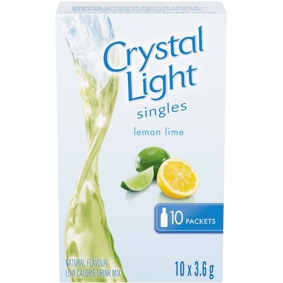 Crystal Light Cristal Léger Individuels, Citron-Limette 36 g, 13,31 $/100g