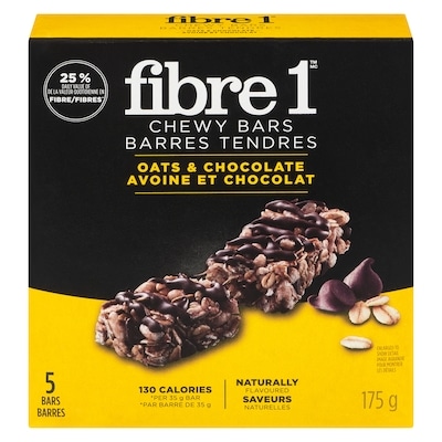 Fibre 1 Barres tendres Chewy aux brisures de chocolat 175 g, 2,57 $/100g