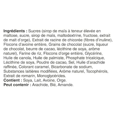 Barres tendres Chewy aux brisures de chocolat