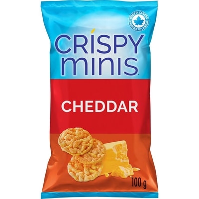 Quaker Crispy Minis Cheddar Brown Rice Cakes 100 g, $4.49/100g