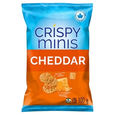 Quaker Crispy Minis Cheddar Brown Rice Cakes 100 g, $4.49/100g
