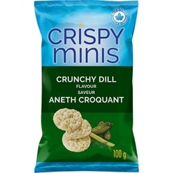 Quaker Crispy Minis Crunchy Dill Flavour Brown Rice Cakes 100 g, $3.29/100g