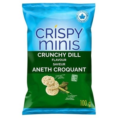 Quaker Crispy Minis Crunchy Dill Flavour Brown Rice Cakes 100 g, $4.49/100g