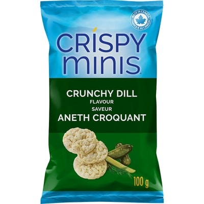 Quaker Galettes de Riz Brun Crispy Minis Saveur Aneth Croquant 100 g, 4,49 $/100g