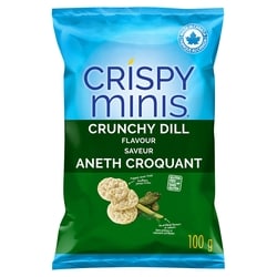 Quaker Galettes de Riz Brun Crispy Minis Saveur Aneth Croquant 100 g, 4,49 $/100g