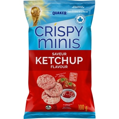 Quaker Crispy Minis Croustilles de riz brun Saveur Ketchup 100 g, 4,29 $/100g
