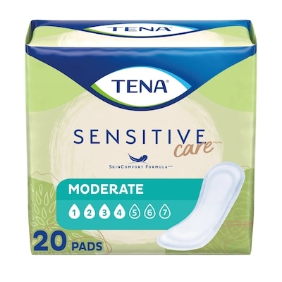 TENA Sensitive Care Serviettes absorption modérée Feminine, 20 Unites 20 ea, 0,47 $/1ch