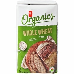 PC Organics Organic Flour, Whole Wheat 2.5 kg, $0.34/100g