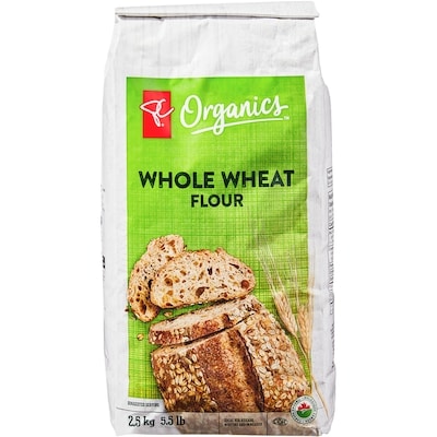 PC Biologique Farine De Blé Entier 2.5 kg, 0,32 $/100g