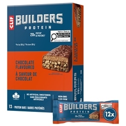 Clif BUILDERS barres protéinées, saveur de chocolat, 20 g de protéines (emballage de 12) 12x68.0 g, 3,68 $/100g
