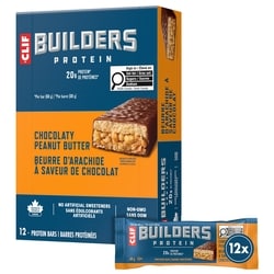 CLIF BUILDERS Protein Bars Chocolate Peanut Butter Flavour Pack of 12 12x68.0 g, $3.92/100g