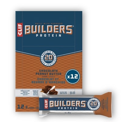 CLIF BUILDERS Protein Bars Chocolate Peanut Butter Flavour Pack of 12 12x68.0 g, $4.17/100g