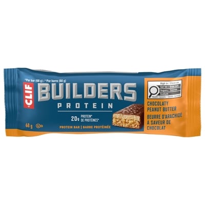 CLIF BUILDERS Protein Bars Chocolate Peanut Butter Flavour 68 g, $5.13/100g