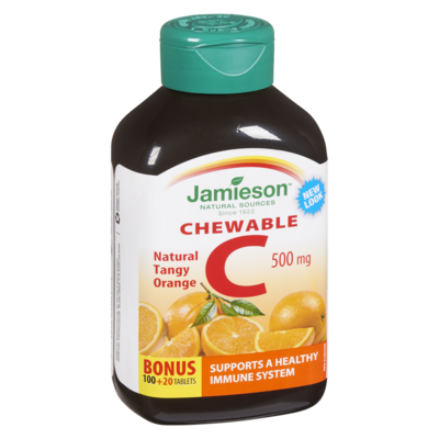 Chewable Vitamin C 500 mg Natural Tangy Orange Flavour