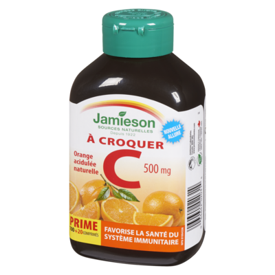 Comprimés à croquer de vitamine C à l’orange acidulée naturelle de, 500 mg