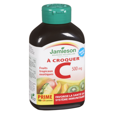 Vitamine C à croquer 500 mg - Fruits tropicaux