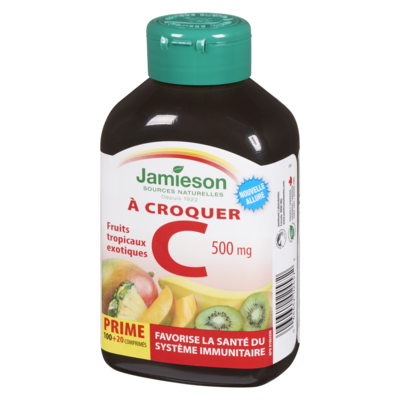 Vitamine C à croquer 500 mg - Fruits tropicaux