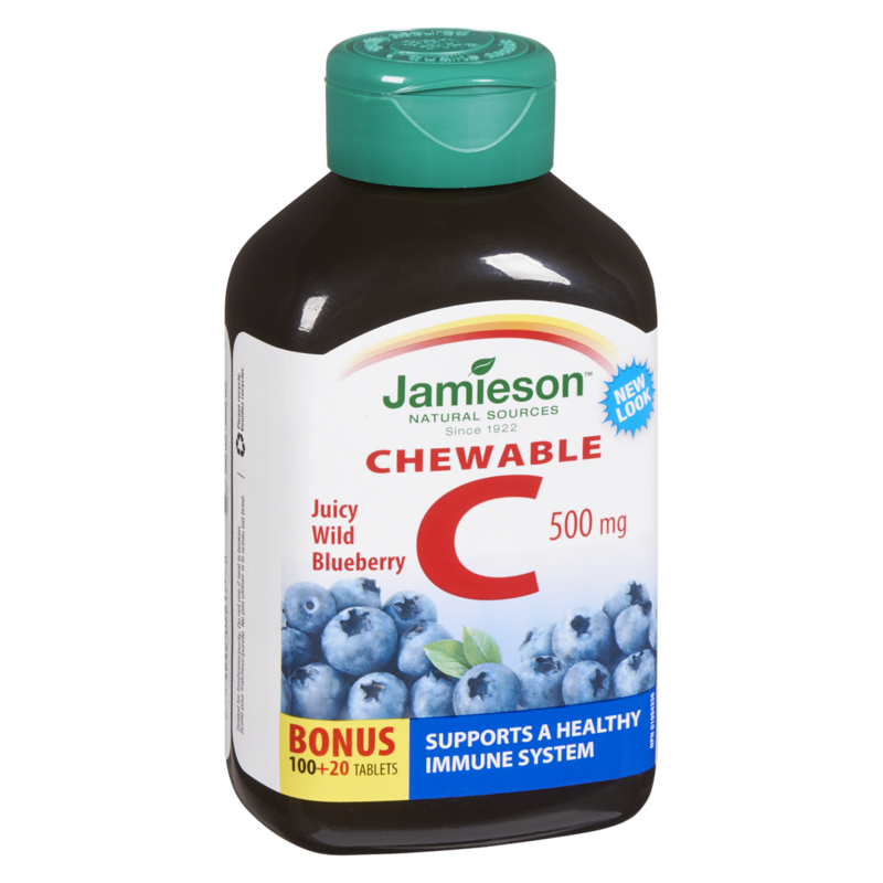 Chewable Vitamin C 500 mg Wild Blueberry Flavour