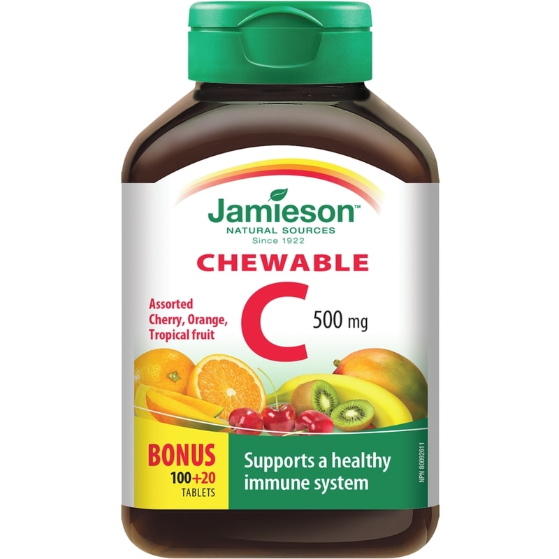 Chewable Vitamin C 500 mg Mixed 3 Flavours
