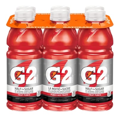 Gatorade G2 punch aux fruits 6x591.0 ml, 0,23 $/100ml