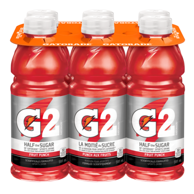 Gatorade G2 punch aux fruits 6x591.0 ml, 0,23 $/100ml