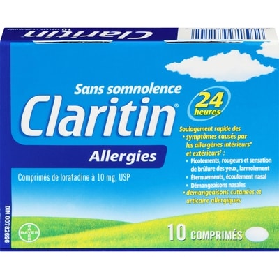 Claritin Allergies, soulagement sans somnolence durant 24 heures 10 ea, 1,35 $/1ch