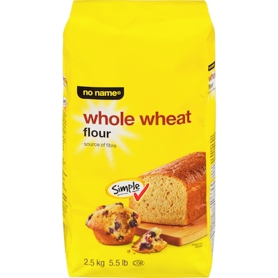 No Name Whole Wheat Flour 2.5 kg, $0.12/100g