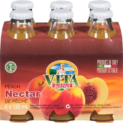 Vita Sana Peach Nectar 6x125.0 ml, $0.64/100ml