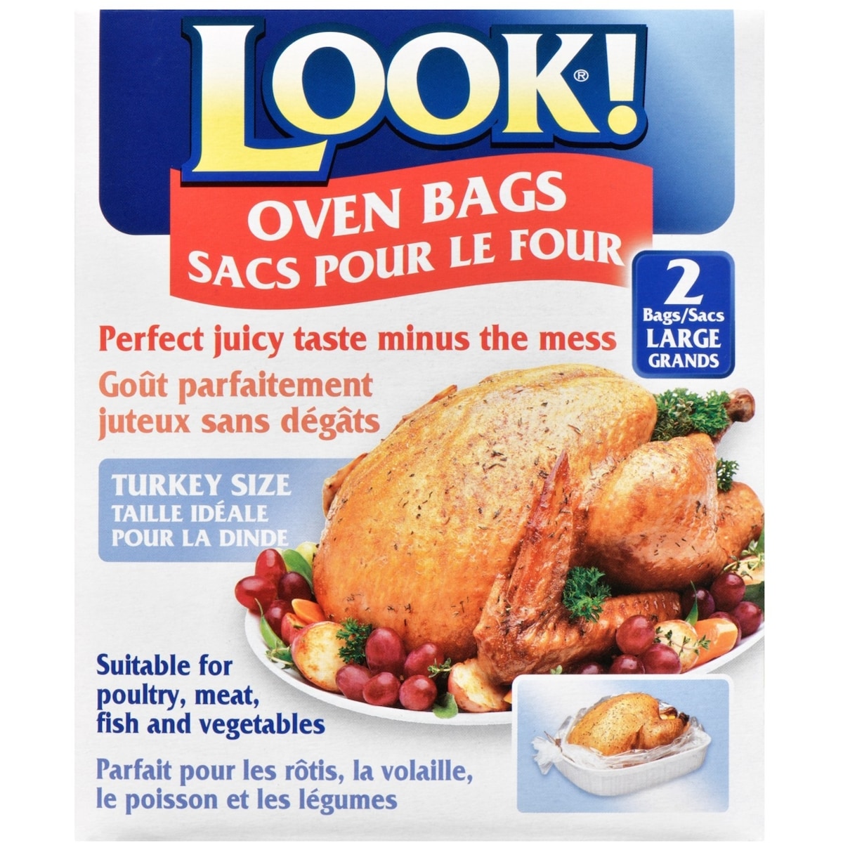 Look Grands sacs pour le four 2 ea, 2,25 $/1ch