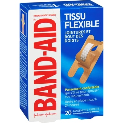 Pansements tissu flexible jointures et bout des doigts