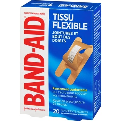 Pansements tissu flexible jointures et bout des doigts