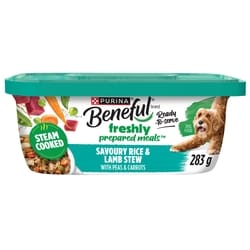 Purina Beneful Prepared Meals Wet Dog Food Rice and Lamb Stew 283 g, $1.16/100g