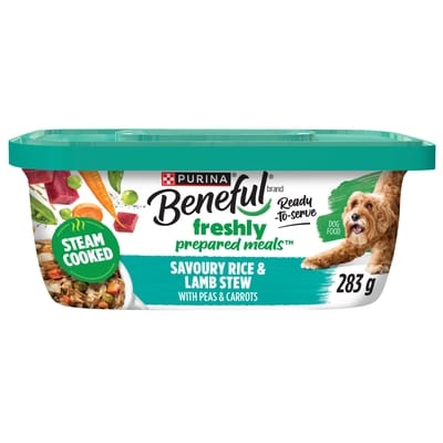 Purina Beneful Prepared Meals Rice and Lamb Stew, Wet Dog Food 283 g, $1.06/100g