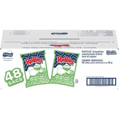 Frito-Lay Croustilles de pommes de terre, crème sure et oignons 48x40.0 g, 2,19 $/100g