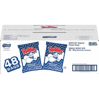 Ruffles Potato Chips, Regular, Vending Chips 48x40.0 g, $2.08/100g