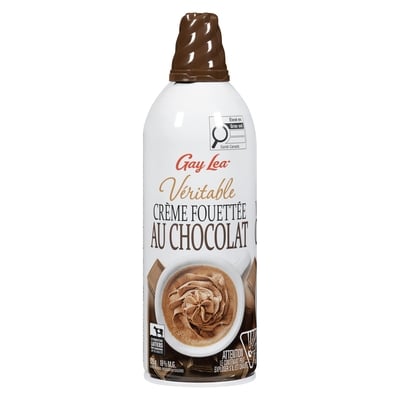 Gay Lea Real Whipped Cream Chocolate 19% M.F. 225 g, $1.78/100g