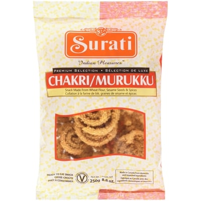 Surati Snack Extruded Flour Twist 250 g, $1.00/100g