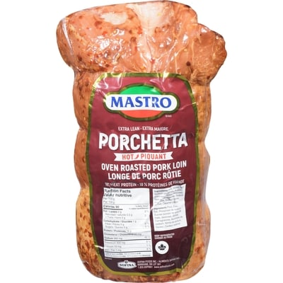 Mastro Hot Porchetta, Hot (Thin Sliced) $39.90/1kg $18.10/1lb