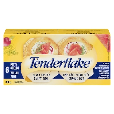 Tenderflake Patty Shells 300 g, $1.60/100g