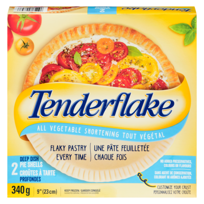 Tenderflake Deep Dish Pie Shells, All Vegetable Shortening 340 g, $1.56/100g