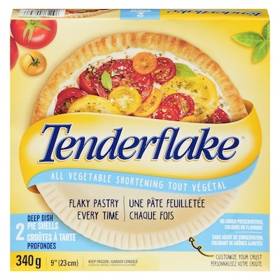 Tenderflake Deep Dish Pie Shells, All Vegetable Shortening 340 g, $1.32/100g